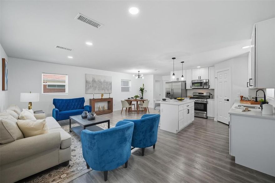 This beautifully updated 3-bedroom, 2-bath home offers the perfect balance of modern design and cozy comfort. With striking curb appeal featuring cedar accents and a newly poured driveway, it makes a lasting first impression.

Inside, no detail has been overlooked. Updates include brand-new windows, electrical panel, an upgraded HVAC system with new ducting, new flooring and doors, and fully renovated kitchen and bathrooms. The kitchen is a chef’s dream with quartz countertops, a large island, new cabinetry, full size pantry, and stainless steel appliances—including a gas range and double-door refrigerator.

The guest bedrooms are generously sized and share a spacious full bath complete with a quartz vanity, modern shower, and convenient linen closet. The primary suite offers a relaxing retreat with space for a sitting area, and a luxurious en suite bath featuring a dual vanity, gorgeous shower, and a walk-in closet with built-in storage.

Step outside to enjoy the spacious backyard, shaded by mature trees and fully fenced—perfect for children and pets alike. Ideally located with quick access to Highways 820 and 121, this home combines thoughtful updates with a prime location. Don’t miss your chance to make it yours!