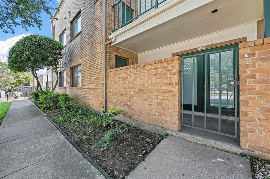 FOR SALE: #I-103  INVESTOR SPECIAL - CURRENTLY LEASED. First floor 2 bedroom, one bath condo. All kitchen appliances. Stackable washer and dryer hookups. Luxury wood-plank vinyl flooring and earth-tone designer paint. Lots of sparkling windows, wood-burning fireplace, secure patio! Community has three sparkling pools, two bubbling hot tubs, exercise facilities, sauna, tennis and more! Just installed 47 hi-security cameras and enhanced parking and community lighting. High-visibility location. This condo is located at front of the property, easy access to all exits. Assigned parking and open guest parking a short walk away. HOA covers water, sewer and trash. Easy access to Dallas, Fort Worth, DFW Airport, and all metroplex areas via I-30, 360, and Hwy 161. Nearby to Texas Rangers ballpark, Cowboys stadium, and Texas Live. Current lease through FEB 2027 at $1255.