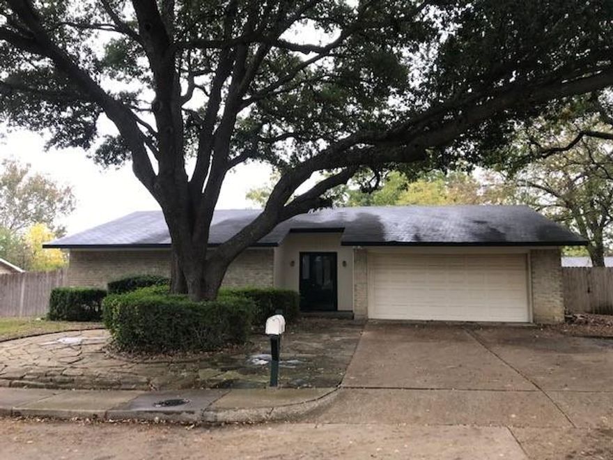 Nice home with large fenced yard and beautiful trees.  Good floor plan with large living room opening to dining and kitchen.  Needs some repair and updating and is being sold as is.