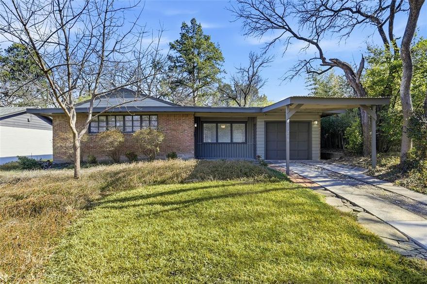 This Mid-Century Modern home at 10208 Lake Gardens presents a compelling opportunity to own a timeless design in one of East Dallas’s most desirable settings. Positioned on an elevated, tree-filled lot, the home embraces the core elements of modernist architecture—clean lines, natural materials, and a seamless connection to its surroundings. The interior offers an efficient, light-filled layout that lives comfortably beyond its footprint, with open living spaces designed for both everyday ease and relaxed entertaining. A dramatic floor-to-ceiling brick fireplace defines the main living area, adding warmth, texture, and a sense of authentic mid-century character. Set among a neighborhood known for its collection of Mid-Century homes, many of which have been thoughtfully updated, the area reflects a shared appreciation for architecture and design continuity. Just moments from White Rock Lake, residents enjoy walkability to local shops and dining, along with immediate access to miles of scenic trails, sailing, picnic areas, and a beloved dog park. Whether it’s morning walks, weekend rides, or quiet time outdoors, the lifestyle here is both active and serene. Surrounded by mature trees and natural views, the home offers a peaceful retreat with close proximity to one of Dallas’s most treasured outdoor destinations. This is a rare opportunity to secure a well-kept Mid-Century classic in a truly special setting. Discover 10208 Lake Gardens Drive today.