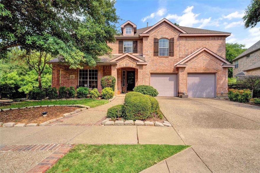 Stunning 2 story home perfectly situated on a premium creek-greenway lot! Previous model home! Designed with both elegance and function in mind, the open-concept layout features soaring ceilings, a spacious family room with fireplace, and beautiful hardwood floors in the entry, formals, and living areas. The gourmet kitchen offers granite countertops, oversized island, custom cabinets, walk-in pantry, and computer niche—ideal for entertaining and everyday living. The private primary retreat on the main floor is a true escape, complete with a spa-like bath offering a glass-enclosed shower, soaking tub, dual vanities, and walk-in closet. Upstairs, a versatile game room with custom built-ins and a secondary workstation provides the perfect spot for work or play, along with three spacious secondary bedrooms and additional full baths. Additional highlights include a private study with French doors, custom built-ins throughout, and surround sound. Outdoors, enjoy evenings on the patio overlooking mature trees and the creek, with plenty of space for relaxation and entertaining. Located in the heart of Stonebridge Ranch, this home provides access to resort-style amenities including the beach club, aquatic center, pickleball and tennis courts, fishing ponds, playgrounds, and miles of jogging and biking trails. All of this within minutes of major highways, top-rated McKinney ISD schools, and local shopping and dining. This home truly combines elegance, comfort, and an unbeatable location—don’t miss your chance to call it yours!