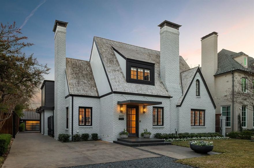 Situated in the heart of Highland Park one block from Highland Park Village & Bradfield Elementary, this sexy traditional modern showplace is sleek, sophisticated & an entertainer’s dream with its multiple gathering spaces, 5 fireplaces & Sonos System – both inside & out. Showcasing ultra-chic interiors & state-of-the-art amenities, the glamorous open floor plan boasts stunning lighting fixtures, Phillip Jeffries wall coverings, custom Shade Store drapery & more. From the Wolf & SubZero appliances in the sleek white quartz island kitchen to the stylish formals with its quartzite waterfall wet bar to the show-stopping den-media room, this home has it all. The upstairs primary suite is luxurious with its 10ft tray ceiling, custom closets & spa-like quartz & porcelain tile bath. The outdoor spaces & stunning pool are just as exciting as the indoors. Two screened porches offer the best of indoor-outdoor living complete with a fireplace, heaters & overlook the sparkling pool & spa.