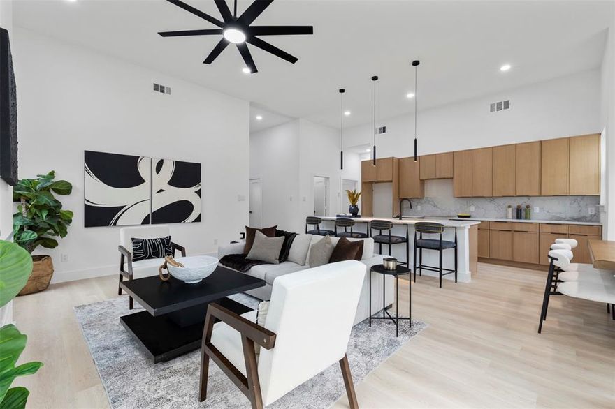 Welcome to this one of a kind modern masterpiece that blends high-end craftsmanship with sleek contemporary finishes, creating a truly exceptional living experience. A beautifully designed 3-bedroom, 2-bath home sitting on over a third of an acre in the heart of Dallas. 
Step inside through the 10-ft Pella front door and be greeted by an open-concept layout featuring luxury vinyl plank flooring and energy-efficient LED lighting. The heart of this home is the stunning 12-foot ceiling kitchen, featuring a 10-foot island with bar seating—perfect for entertaining and casual dining. Sleek cabinetry spans over 15 feet, offering abundant storage and counter space. The open layout flows seamlessly into the living and dining areas, creating an airy and inviting space ideal for gatherings. Designer finishes with modern lighting.
Relax in your spacious primary suite, complete with a freestanding modern tub, walk-in shower, and a massive walk-in closet that’s sure to impress.
Enjoy the outdoors on your expansive lot — over 0.30 acres — offering endless possibilities for gatherings, a future pool, or custom landscaping. 
Located just 8 minutes  from Downtown Dallas, major highways , dining, and entertainment — this home delivers the perfect blend of modern luxury and city convenience