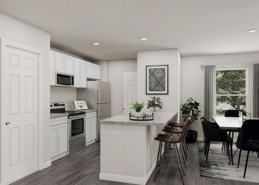 MLS# 21120553 - Built by NHC - May 2026 completion! ~ The Washington Plan from our Liberty Series is a thoughtfully designed single-story home featuring 3 bedrooms, 2 bathrooms, a 2-car garage, and 1,209 square feet of functional living space. As you step inside, you’ll find two secondary bedrooms and a full bathroom conveniently located at the front of the home. Continue into the bright and open living area, where the kitchen with a central island seamlessly overlooks the dining area and family room, creating a perfect space for everyday living and entertaining. The laundry room is thoughtfully situated off the kitchen for easy access. The primary bedroom, located at the back of the home for added privacy, features a private bathroom and a walk-in closet, providing a comfortable retreat.