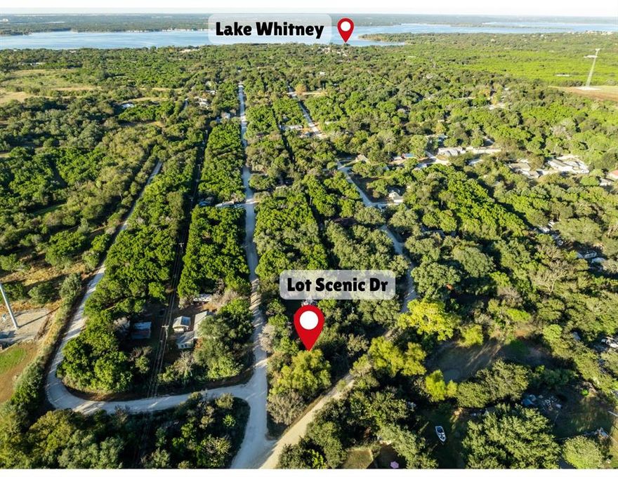 Building lot close to Lake Whitney!  Bring your RV, mobile home, or tiny house and make your own lake getaway! Would be great for building full time residential, weekend getaway, or air bnb rental. Only a few miles to drop your boat in for a day of fishing or swimming.  No utilities are installed, buyer to verify availability of utilities.