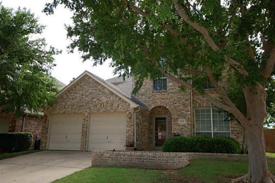 Immaculate home located on an oversized private lot in the highly desirable Wellington Estates and zoned to top-rated Lewisville ISD. Flower Mound High School is just a walkable distance from the house. This beautifully updated two-story home offers 4 bedrooms and 3 baths with an elegant open-concept design, perfect for modern living. The grand two-story entry opens to a French-door study, ideal for a home office. The open kitchen seamlessly connects to the den, creating a warm and inviting space for entertaining. The primary suite is conveniently located downstairs and features a spa-inspired bath with a custom walk-in closet. Upstairs, you’ll find three additional bedrooms, along with a game room perfect for media, play, or extra living space. Blending elegant design, functionality, and a prime location. High-end custom upgrades include wood flooring, tasteful kitchen granite, backsplash, and appliances. The master bath is totally updated with a seamless shower, new lighting and plumbing fixtures, and built-in storage in the master closet. The huge oversized stone patio features a rich play set and two TV wall mounts. Washer, dryer, and refrigerator are included.