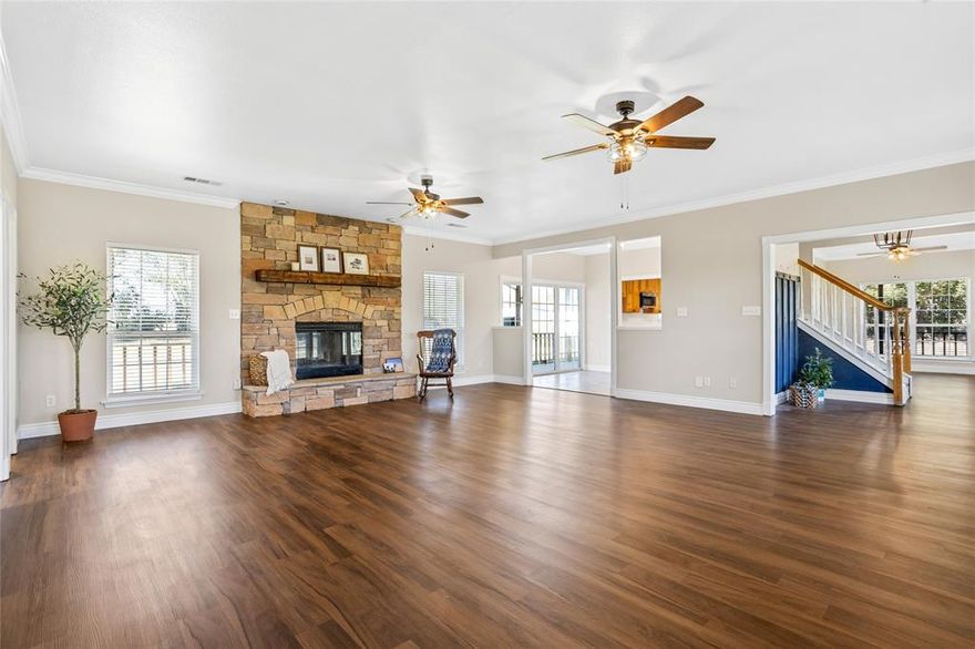 our Dream Farmhouse Retreat Awaits!

Escape to the country and settle into this beautifully refreshed farmhouse on 5+ acres in scenic Van Zandt County—where peace, privacy, and possibility come together.

With over 3,000 square feet, this spacious home offers 4 bedrooms, 2.5 bathrooms, and multiple living areas perfect for gathering, entertaining, or quiet evenings under wide Texas skies. Wrap-around covered porches on three sides invite morning coffee, sunset views, and a slower, more intentional pace of life.

Recent updates make this home truly move-in ready, including new flooring throughout, fresh paint, updated kitchen countertops, modern lighting, and ceiling fans. A shed and additional storage buildings provide space for tools, hobbies, or future projects.

Bring your horses or chickens, start a garden, or simply enjoy the freedom of open land—there’s room here to live the lifestyle you’ve been dreaming about.

All this at an incredible value—a turnkey farmhouse ready to welcome you home.
