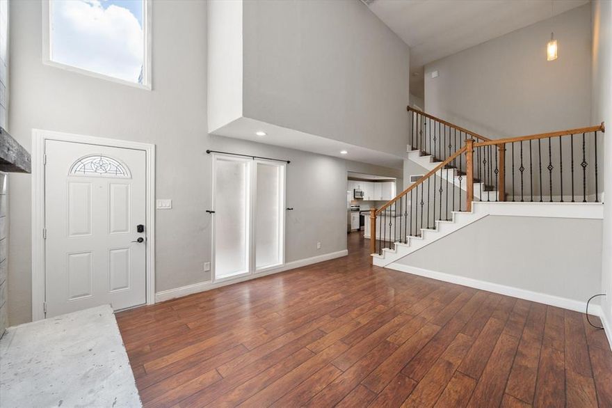 Welcome to 207 E Harwood Rd – A Beautifully Updated Townhome in the Heart of Euless. Discover comfort and style in this wonderfully relaxing townhome, thoughtfully updated for the discerning buyer. From the moment you step inside, you’ll appreciate the light-filled interior, modern finishes, and inviting layout designed for both everyday living and entertaining. The main level features two spacious living areas and an open-concept kitchen with granite countertops, creating the perfect space to host friends and family or simply unwind at home. Upstairs, you’ll find two well-appointed bedrooms, including a serene primary suite complete with a beautifully updated bath and a custom closet designed for both function and style. Step outside and enjoy not one, but two private patios, ideal for morning coffee or evening relaxation. Just steps away, the community pool offers a refreshing escape during warm Texas days. Highlights Include: Thoughtfully updated throughout,  Light and bright interior,  Two living areas downstairs , Open kitchen with granite countertops ,Two bedrooms upstairs with upgraded primary suite , Custom primary closet ,Two private patio spaces ,Steps from the community pool ,Secure entry for added peace of mind , Perfectly located in Bedford with easy access to shopping, dining, and major highways, this townhome offers low-maintenance living without sacrificing comfort or style., Don’t miss your chance to call this beautifully updated home your own—schedule your showing today! Buyer to verify all info contained in the MLS listing