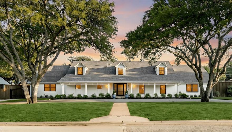 Experience the art of refined living in this exquisitely updated residence, perfectly positioned in the private school corridor in the coveted Hockaday neighborhood. Set on a picturesque .37 acre lot framed by mature trees, this exceptional home offers a seamless blend of sophistication, comfort, and effortless entertaining. A sparkling pool and versatile cabana create a private outdoor oasis ideal for gatherings and everyday enjoyment. Inside, the main home boasts five spacious bedrooms and five and a half baths, highlighted by level five smooth-finish walls, new Andersen windows, whole-house RainSoft water softener, new roof, and a thoughtfully designed open layout that maximizes natural light and flow. The elegant living room is anchored by a Venetian plaster fireplace, while the chef’s kitchen impresses with a large central island, soft-close custom cabinetry, premium appliances, and a dedicated bar sink, all designed to accommodate both intimate moments and large-scale entertaining. The downstairs primary suite is a serene retreat, featuring a spa-inspired bath with freestanding soaking tub, walk-in shower, and two generous closets. The pool cabana with full bath provides a flexible space for guests, a private home office, or a seamless extension of the outdoor living experience.