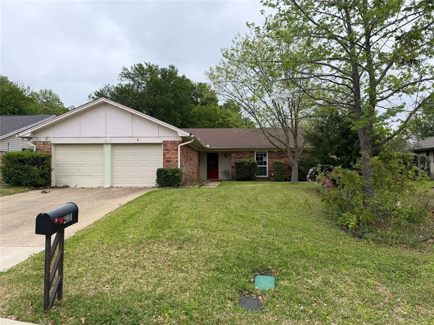 HUD case number 492-754228.  SOLD AS IS with all faults.  If you are a do-it-yourselfer, an investor, or a homebuyer wanting to make the updates your own, this home is for you!  3-bedroom, 1,818 square foot home in Birdville ISD is nestled in a nice, quiet, established neighborhood close to shopping and dining.  Primary bedroom is at the back of the home for privacy.  Versatile bonus room with closet could be used as a home office, den, game room, homeschool room or an additional bedroom.  Large living room between entry and kitchen is perfect for entertaining and large family gatherings. Expand the party out to the sunroom and backyard beyond.  Enjoy a relaxing winter evening in front of the fire with a book from the built-in shelves for your home library and favorite display collection.  Have a special garment or keepsake that needs protection?  Store it in the cedar closet offered in one of the auxiliary bedrooms.  With easy access to major highways, it's an easy trip to DFW Airport, Dallas, Fort Worth or the newly developed entertainment district of Arlington.