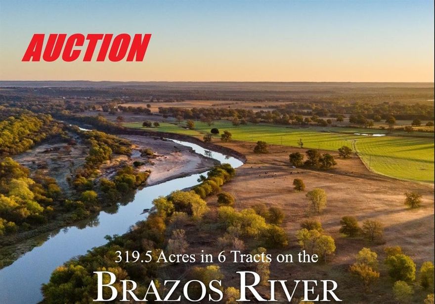 AVAILABLE FOR A LIMITED TIME AT THIS PRICE. 319.5 Acres with 1.7 Miles of Brazos River Frontage and 1.7 miles of frontage on Horseshoe Bend Road. Prime Brazos Riverfront, Rolling terrain, mature trees, build to suit or own personal taste. Enjoy your privacy with shopping, dining, recreation, and entertainment nearby. Just minutes downtown Weatherford with easy access to Fort Worth.
