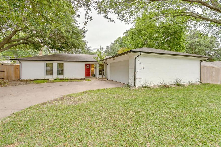 Classic mid-century style meets everyday functionality in the heart of Wedgwood! Set on a spacious quarter-acre lot shaded by mature trees, this thoughtfully updated one-story home offers over 1,700 square feet with 3 bedrooms, 2 full bathrooms, and a flexible bonus space ideal for a second living area, office, playroom, or workout studio. Newer windows bring in natural light while enhancing the home’s clean lines and inviting layout. The kitchen is a center focal feature with stainless steel appliances, custom cabinetry and a large window with views of the yard. Originally developed in the 1960s, Wedgwood is known for its established streets, ranch and mid-century architecture, oversized lots, and convenient access to southwest Fort Worth amenities, parks, dining, and shopping. With newer windows, fence, gutters, HVAC and water heater, it's also energy efficient and move-in ready! The combination of timeless design, functional space, and a tree-filled setting creates a home that provides retro charm with modern amenities. Welcome home!
