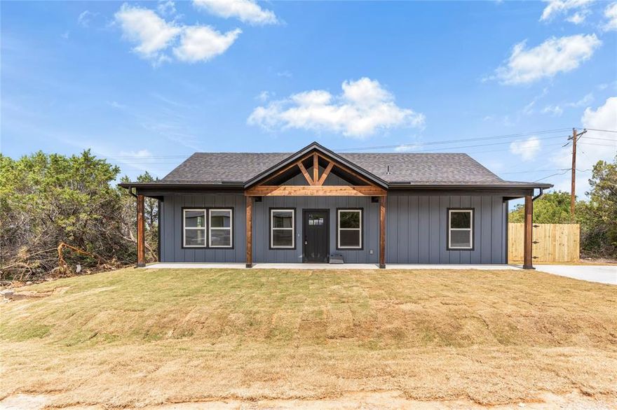 Beautiful new construction home offering modern design and quality finishes throughout! This open-concept floor plan features a spacious living area with vaulted ceilings, abundant natural light, and a sleek electric fireplace—perfect for relaxing or entertaining. 
The kitchen showcases clean and modern cabinetry, granite countertops, stylish backsplash, stainless steel appliances, and a large island ideal for gatherings.The main bedroom has a spa-like bathroom with a walk-in tiled shower, double vanity, and generous closet space. Durable luxury vinyl plank flooring flows throughout the home, combining style and easy maintenance.

Exterior highlights include a covered front porch, extended concrete driveway, and a fully fenced backyard—perfect for privacy, pets, or outdoor enjoyment. Home is sitting on TWO lots giving you a big backyard & privacy! 

This home is move-in ready and ideal for homeowners or investors alike! 

Buyer to verify all information, including but not limited to square footage, schools, and taxes.