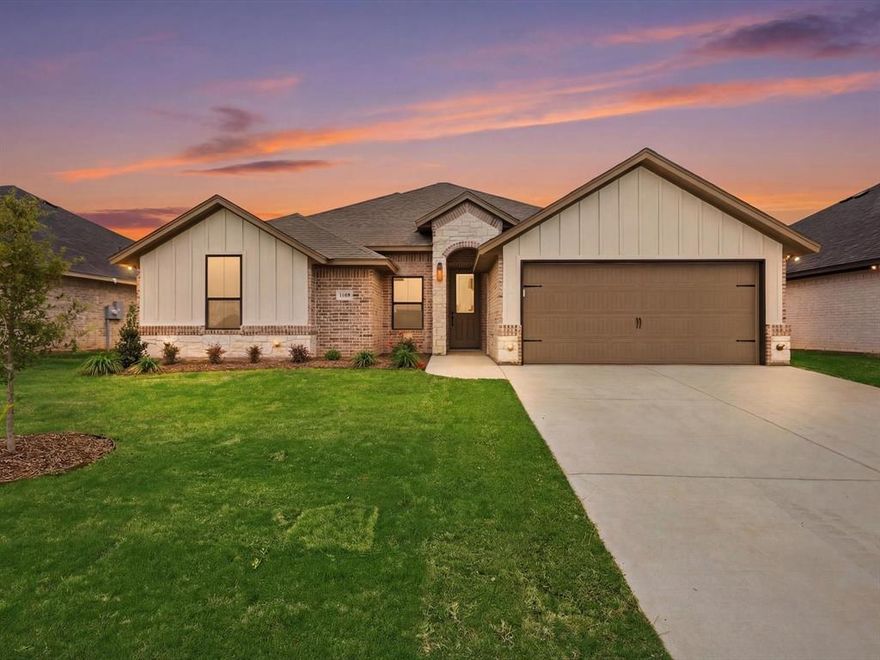LIMITED-TIME BUILDER INCENTIVE OF $5,000 IN CLOSING COSTS! Located in the desirable Parks of Tolar community, this move in ready home by Al Couto Homes combines quality construction with upgraded finishes throughout. Wood look tile flooring, crown molding, granite countertops, and stylish details create a clean, modern feel from the moment you walk in. The open concept living area is bright and inviting, centered around a stone fireplace that adds warmth and character. The kitchen is designed for both function and flow, featuring granite countertops, stainless steel appliances, and a breakfast area with views of the backyard. The primary suite offers a private escape with dual sinks, a walk in shower, soaking tub, and a spacious walk in closet. A split bedroom layout provides flexibility and privacy for guests or family members. Step out back to a covered patio with enough space to relax or entertain. Additional features include spray foam insulation for energy efficiency, granite surfaces throughout, crown molding, and an epoxy coated garage floor. Located near top rated Tolar ISD schools with easy access to parks, shopping, and daily conveniences, this home delivers a solid mix of comfort, efficiency, and thoughtful design.