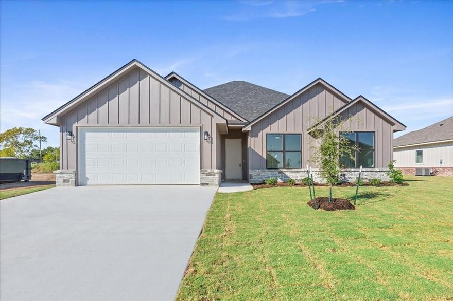 Brand new construction in RIESEL!  This four-bedroom beauty is getting all dolled up and ready for you!  Sitting in Riesel's fastest-growing neighborhood, you'll instantly know you're home.  With an isolated, primary suite, featuring a garden tub, separate shower, and dual vanities, it's quite possible you'll never want to leave home again.  You'll fall in love with the open-concept floor plan, giving you plenty of room to entertain friends and family. We've thrown in all the extras to make this your dream home: pantry, granite counter-tops, island, luxury vinyl floors, and so much more. With warm finishes and close attention to detail, all we're missing is YOU!