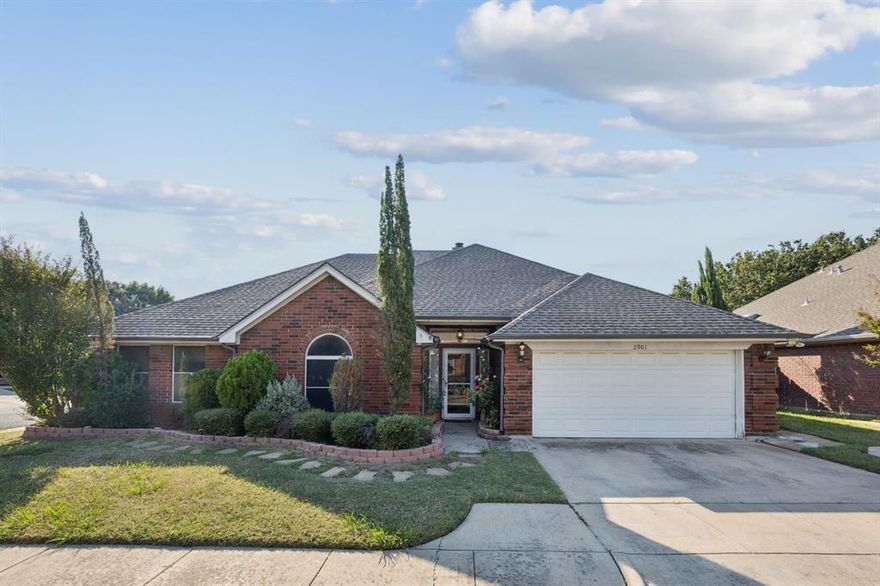 No HOA!  Welcome home to this well laid out four bedroom home.  This home features a second owner suite with ensuite bathroom.  Spacious bedrooms with walk in closets, large bathrooms, and open living and dining areas.  The kitchen  overlooks the back yard, which has a covered seating area, outdoor grilling area, and privacy fencing all around.  Granite countertops, spacious pantry, and plenty of natural light.  Low maintenance yard offers plenty of space to entertain and play.  No carpet anywhere in this home!  Roof is about 4 years old, gutters and irrigation system also offer peace of mind. 
Convenient to shopping, highway access, dining, amenities, and parks.  Zoned for L.D. Bell HS! 
Come see this home today!