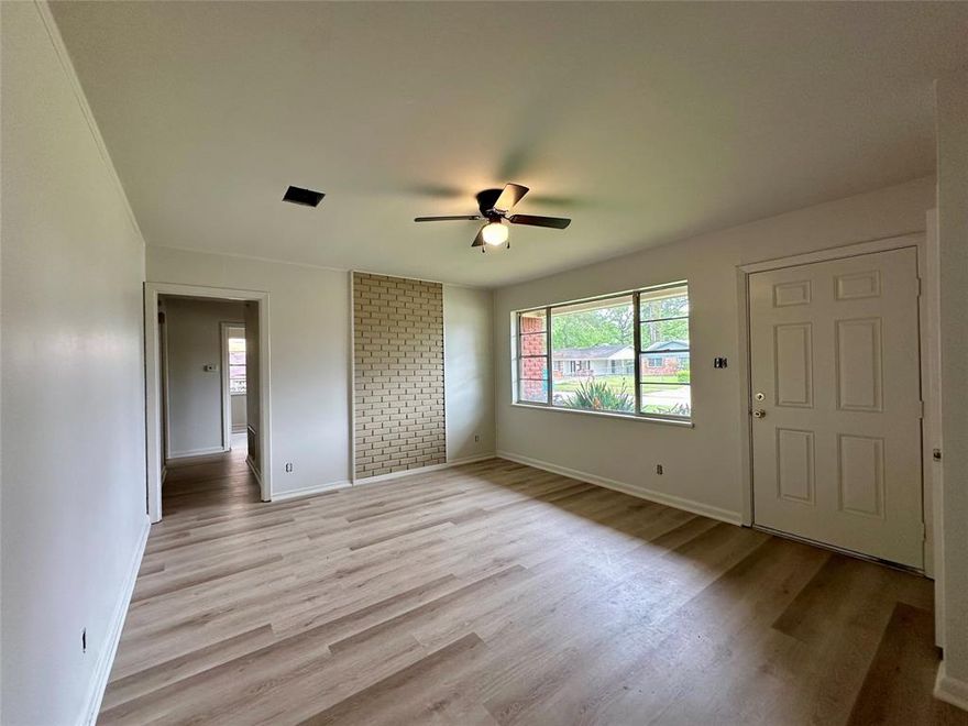 This house has 3 bedrooms and 1.5 bathrooms. Inside, you'll find a comfortable living room, a separate dining room, and a kitchen with lots of storage space for all your cooking needs.