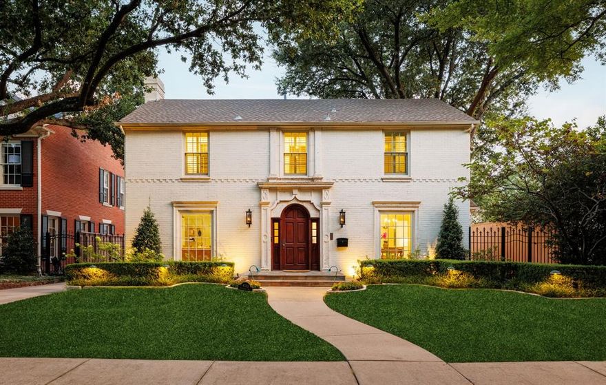 Welcome to this exquisite residence nestled on a picturesque tree-lined street in the highly sought-after Highland Park. As you step inside, you are welcomed into a home exuding warmth & character, featuring captivating wood floors & three cozy fireplaces. The expansive layout offers ample space for both family living & entertaining, including a separate den & living area, as well as a luminous sunroom or office space. The kitchen with its top-of-the-line appliances & the bathrooms have recently been updated. Upstairs, the primary suite awaits, boasting a comforting fireplace, double sinks, & a luxurious soaking tub & separate shower. Additionally, there are two secondary bedrooms on the upper level. For added convenience & versatility, a separate guest suite is located above the detached garage at the rear of the property. This private retreat includes a kitchenette, an additional bedroom, & a full bath, providing a perfect space for guests.