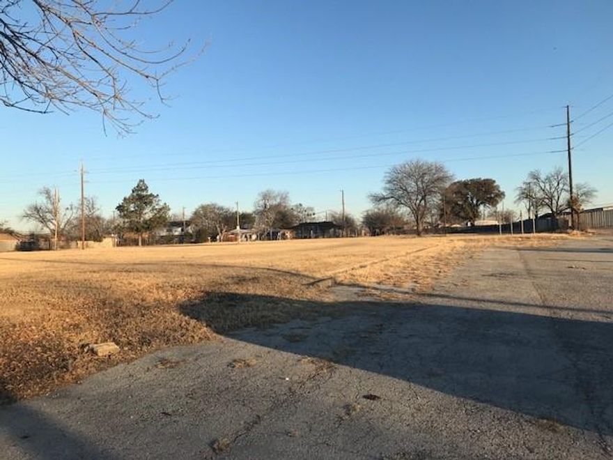 Approx 3.089 flat acres available for development in fast growing area. No flood plain.Located minutes from Lockheed Martin  I-30 & 820.Conveniently located & quick access to all major freeways,downtown Fort Worth,shopping,schools & restaurants.Seller has the following available to new buyer:completed Phase 1,Topo,Survey,non-approved plat for single family homes,construction plans to develop 15 lots for single family homes,PD Narrative & SWPP plan.Current owner planned on developing the land for 15 residential homesites,but another opportunity came along so seller decided to work on new opportunity & sell this land with all the above mentioned documents.This property used to have a 90 unit apartment complex on it years ago.There is currently water & sewer on the land.The city of White Settlement would like to see either new houses on this land or a commercial mix use of multi-level retail with residential living on top. The land neighbors houses,commercial & elementary school.