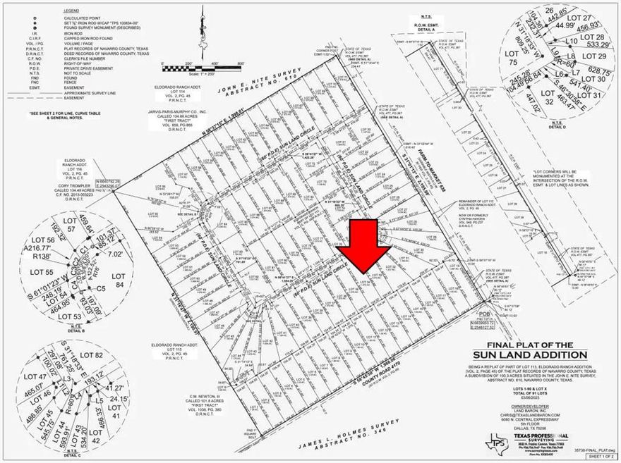 This 1-acre lot is located in a recorded subdivision in Corsicana, Texas and offers a great opportunity to build a home that fits your needs. The property provides open space with a quiet surrounding environment while remaining conveniently located within driving distance to schools, shopping, dining, and local services. With easy access to nearby roadways, the location allows for both privacy and practicality. The lot offers flexibility for future development in accordance with local regulations. Manufactured and mobile homes are permitted per current subdivision guidelines. Buyer to verify all building requirements, utilities, and restrictions.