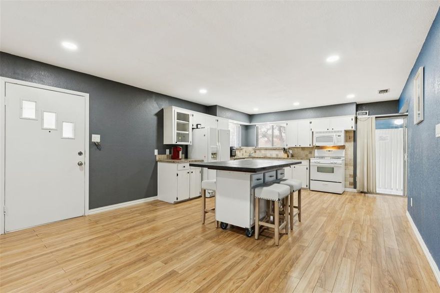 Charming 3 bedroom, 3 bath Highland Village home ready for you to call your own and available for immediate move-in! This beautifully remodeled, fully furnished home is filled with natural light and thoughtfully designed for both comfort and versatility. A standout feature is the remodeled garage conversion, now a spacious game room with its own private full bathroom, separate tankless water heater, and dedicated AC and heater unit. This flexible space is ideal for a rental opportunity, mother-in-law suite, teen suite, private office, or guest retreat. All bathrooms have been fully remodeled and feature modern standing showers with elegant glass sliding doors. The home also boasts a newly constructed 2-car garage and a stunning circular driveway that can accommodate up to 15 vehicles—perfect for gatherings, entertaining, or extra parking needs. With stylish updates throughout, abundant natural light, and a highly functional layout, this Highland Village home offers a rare blend of charm, modern convenience, and exceptional versatility. Don’t miss your chance to make this move-in-ready, fully furnished property your next home! 3D tour available online.