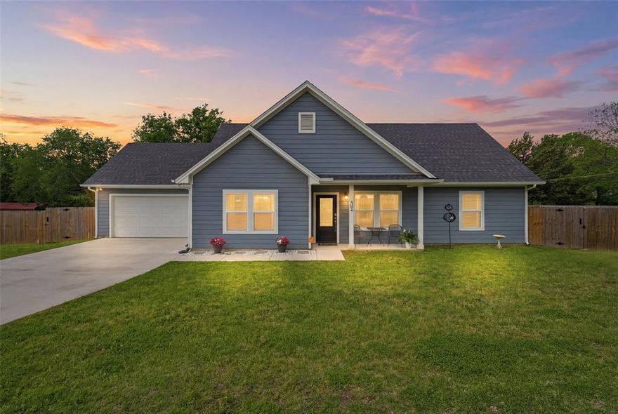 Charming custom-built home completed in 2021, ideally situated on a desirable corner fence lot in the heart of Bowie! This well-maintained 3-bedroom, 2-bath residence offers a light and bright open concept floorplan designed for both everyday living and entertaining. The spacious kitchen features beautiful granite countertops, stainless steel appliances, and ample cabinetry, seamlessly flowing into the living and dining areas. The private primary suite offers comfort and functionality, while the secondary rooms have their own wing, provides flexibilty for guests, office space, or hobbies. Enjoy outdoor living with a fully fenced yard, perfect for pets or gatherings. Modern construction, thoughtful upgrades, and a convenient location make this home a standout opportunity.