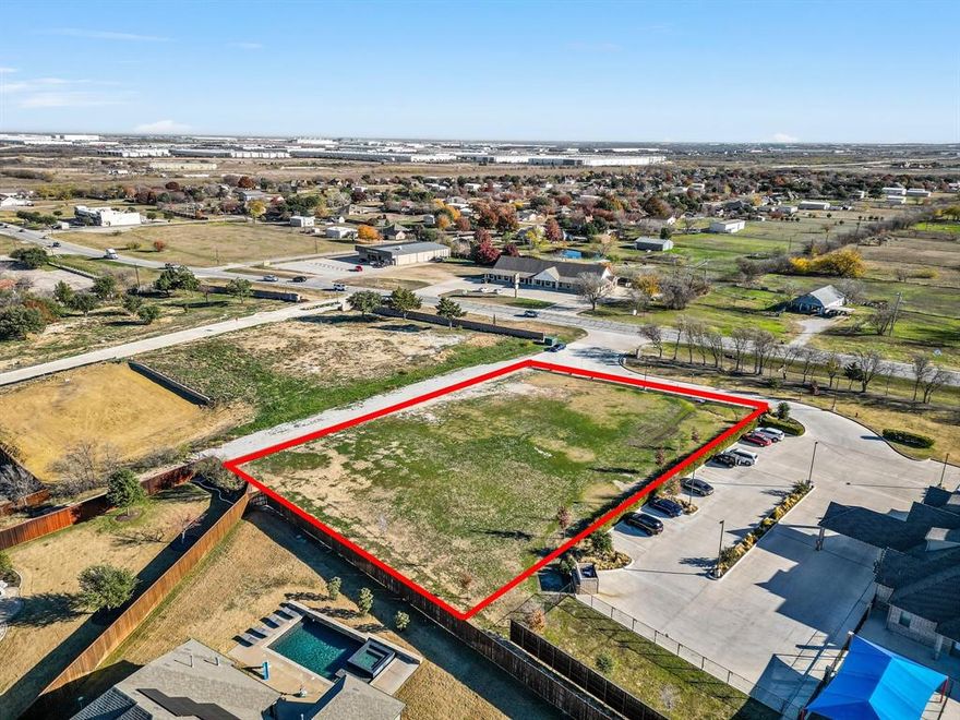 Wonderful opportunity for commercial development on this 1.28 on major street in Haslet. This property is already zoned NC Neighborhood Commercial and is adjacent to the Haslet Elite Learning Center.  Property sits on FM-156 which will benefit from The Haslet Parkway Project that will connect SH 170 and 35 intersection with FM 156 which will provide even more drive by traffic and exposure. There are many nearby businesses including Medical,  Dollar General, Coffee Shops, Convenience Stores, Restaurants, and Churches. Property is also surrounded by residential homes which is perfect for neighborhood commercial businesses. The approx 1.28 acres will need to be subdivided from a larger tract connected to Haslet Elite Learning Center and will have shared road frontage and access.