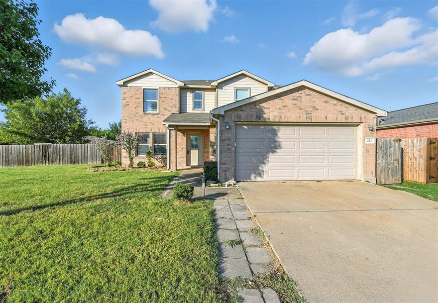 IMPROVED PRICE! Looking for a home that checks all the boxes?  This 4 BR, 2.5 BA, two-story home with a 2-car garage offers a perfect balance of space, style and convenience.  Freshly painted throughout with low-maintenance wood-like flooring, the open layout flows effortlessly from the living room into the dining and kitchen area with a bar-style pass-through counter, plenty of storage and countertops, eat-in kitchen with pantry - great for hosting friends, casual evenings in, or family gatherings!  The primary suite is located on the first floor with an ensuite, dual sinks, separate shower, garden tub & walk-in closet!  The game room and secondary bedrooms, full bath and utility room are all situated upstairs.  Ideal retreat for kids, guests, or a home office set-up.  Set proudly on a **quarter-acre corner lot in the McKeller Home Place connumity with no HOA**.  Forney is where small-town charm meets modern convenience: enjoy Forney Community Park, boutique shopping in the Antique Capital of Texas and highly regarded Forney ISD schools.  This beauty is the perfect mix of peace, community & lifestyle.  Make this yours today!