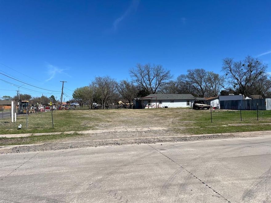 Corner lot zoned as CR or Community Retail. High traffic count and all utilities available.