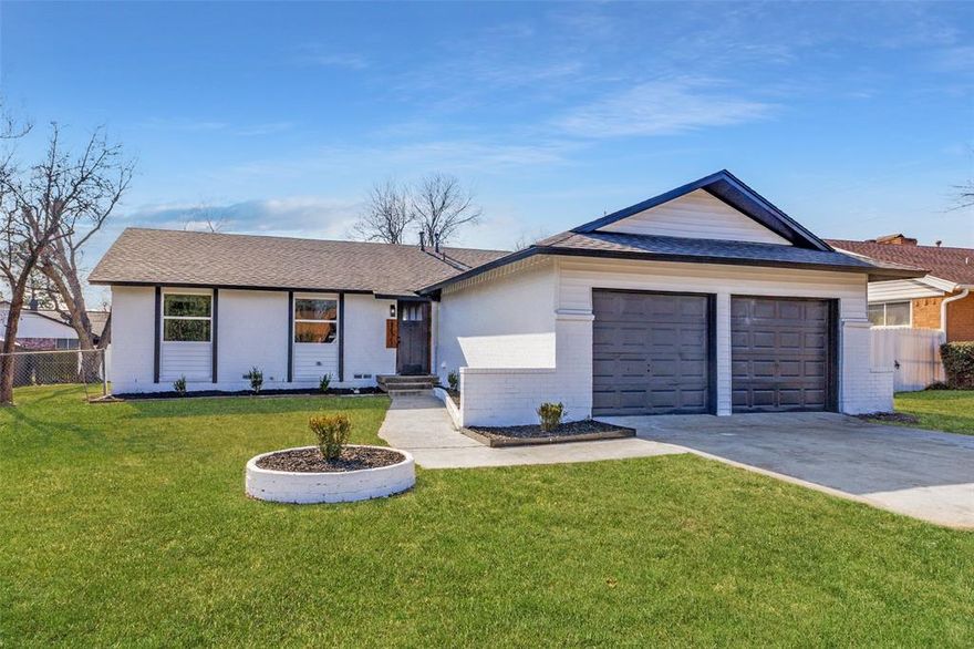 This beautifully updated 4-bedroom, 2-bath home offers a bright and open layout with fresh finishes throughout. The spacious kitchen features quartz countertops, white shaker cabinets, custom backsplash, and stainless steel appliances—perfect for everyday cooking and entertaining. The large primary suite includes an updated en-suite bath with modern tile and fixtures. Both bathrooms have been completely renovated with thoughtful detail. The roof is just one year old, and the home also boasts updated flooring, lighting, and neutral paint throughout. Enjoy the privacy of a large backyard with plenty of space to entertain or relax. Located on a quiet street with easy access to major highways, schools, and shopping.