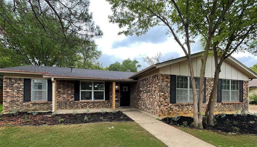 AMAZING updated home within walking distance to HILL ELEMENTARY! This fantastic 3 bedroom 2 bathroom home is a MUST SEE :) It has been completely remodeled from floor to ceiling and features new wood-look floors, granite counters, modern light fixtures, fresh paint, and more! The open floor plan is perfect for entertaining and the kitchen has tons of counter space and cabinets. The oversized master bedroom is big enough for a sitting area or office nook. Both bathrooms have been updated with granite and new vanities. The secondary bedrooms offer large windows to let in the natural light. A spacious laundry room also has windows overlooking the front yard. The outside curb appeal is just as impressive with new landscaping, cedar posts on the front porch and black accent paint on the front door and shutters. The backyard includes a quaint brick patio, towering trees and plenty of yard space as well. This home is PERFECT and ready for the next lucky owners to call it HOME, SWEET HOME!