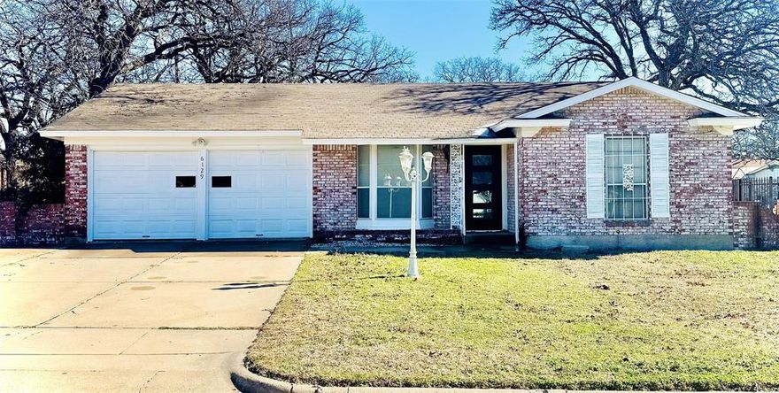 Beautiful 3 Bedroom, 2 Bathroom, 2 Car Garage home sitting on an oversized lot in Forest Hill, Tx.  This home features a large living area and good size Den, nice size primary bedroom with primary bath and 2 nice size bedrooms, cozy kitchen, and a huge backyard for entertaining. This the perfect starter home or investment property for a rental property.