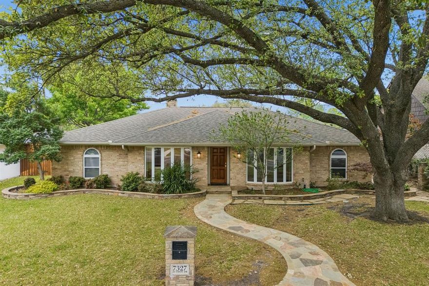 Welcome to a beautiful home in the highly sought-after Prestonwood neighborhood, where timeless character meets modern peace of mind. This spacious 4-bedroom, 3 full bathroom home offers a rare and flexible layout, including a desirable second primary suite with its own private en-suite—perfect for multi-generational living or guests.

From the moment you step inside, you’re greeted by soaring vaulted ceilings with exposed beams, abundant natural light from skylights, and a stunning floor-to-ceiling fireplace that serves as the true centerpiece of the home. A unique architectural touch continues into the kitchen, where the back side of the fireplace showcases exposed brick, adding warmth and charm you won’t find in typical homes.

Designed for both everyday living and entertaining, this home features two generous living areas and two dining spaces, giving you the flexibility to host, relax, and gather with ease.

Step outside to a beautifully landscaped backyard complete with a custom-built storage shed thoughtfully designed to blend seamlessly with the fence line. The extended concrete driveway offers ample parking, while the mature front yard tree creates the perfect setting for a swing and welcoming curb appeal.

Major system updates provide confidence and long-term value, including:
New electrical panel (2024)
New underground service line from street to home (2022)
New AC unit (2021) with ongoing maintenance program
Roof replaced (2017)
Updated PEX plumbing throughout (2023)
Fresh interior paint and partial carpet, and LVP (2026)
Fence re-stained and weatherproofed (2026)
Foundation work completed with additional concrete pilings and transferable warranty

Homes in Prestonwood with this combination of character, updates, and functional layout are hard to find. This is your opportunity to own a move-in ready home in an established neighborhood with mature trees, charm, and convenience.