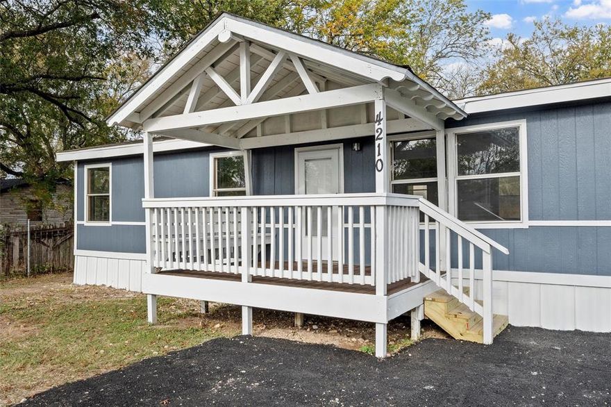 Fully Remodeled 3BR 2BA Double-Wide on 0.26 Acres 

Beautifully fully remodeled double-wide home featuring 3 bedrooms and 2 full baths on a 0.26-acre lot. Interior highlights include a spacious open-concept layout, updated finishes throughout, and abundant natural light. Exterior upgrades include a nice front porch with a deck and a covered back patio with an additional deck, offering great outdoor living spaces.

Property provides ample room for parking, recreation, or future improvements. Conveniently located just minutes from I-35, TSTC, Baylor University, and Downtown Waco, approximately a 10-minute drive to each. Central location with quick access to major employers, schools, shopping, and dining.

Ideal for a primary residence or investment opportunity.