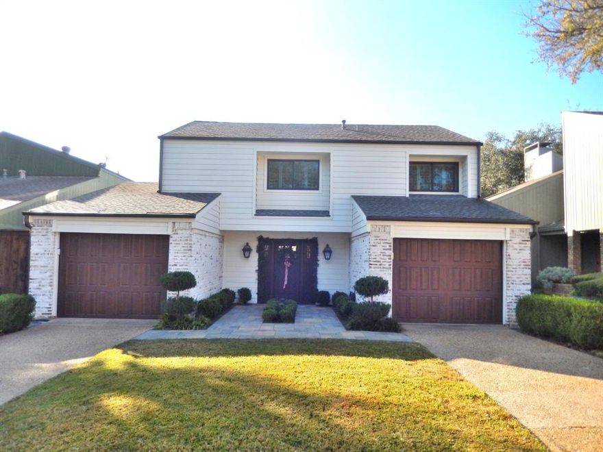 Wonderfully updated 3 bedroom 2.5 bath home in desired SpringPark neighborhood * Exterior brick has a German schmear finish * Well thought out  landscaping design provides a lovely drive up and a private patio oasis in the back yard * Plantation shutters * Andersen windows * Exterior siding was replaced with hardi-board type siding * Gas lights on each side of front door * New gutter goes into french drain system * Beautiful back patio & fence put in 1+ years ago * Master bedroom is downstairs with 2 bedroom & a 2nd living area and guest bath upstairs * Engineered type flooring in most of the house * Kitchen has a double oven * Gas cooktop * Lots of counter space and cabinets * Granite countertops * Stainless steel appliances * Updated faucets * This home shows pride of ownership and exudes the tender loving care of the Owners * The SpringPark neighborhood has loads of amenities with plenty of greenbelts, community pool, tennis courts, volley ball, playgrounds, picnic areas, a pond & a large lake * Located in the lRichardson Independent school district *Come check out this Lovely home and this Wonderful neighborhood *