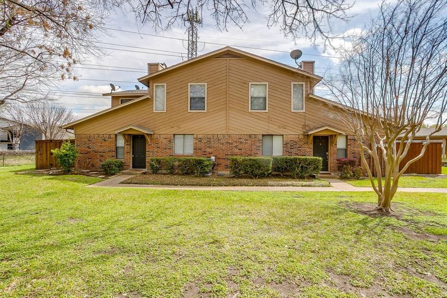Gated. Updated. Move-in ready. This 3-bedroom, 2-bath townhouse in one of Benbrook's most convenient locations checks every box — One of the best values in 76109.

Step inside to a living room anchored by a wood-burning fireplace and updated flooring throughout — no carpet, no dated finishes. The kitchen has been upgraded with granite countertops and stainless steel appliances, and the eat-in dining area keeps everyday life simple. The washer and dryer are included, so you're truly moving into a turnkey home.

The layout works. The first-floor primary bedroom has its own ensuite bath with double vanity — a rare find in a townhouse at this price. Upstairs, two generously sized bedrooms share a full bath and give you flexibility for guests, family, or a dedicated home office.

Outside, your private patio is the perfect low-key retreat. And the HOA — covers city water, pest control, grounds and structure maintenance, and full access to the gated community's pool and clubhouse. For many buyers, that's most of their monthly bills wrapped into one payment.

The location is unbeatable for the price. You're minutes from Waterside, Clear Fork, Fort Worth Country Day School, and quick access to Chisholm Trail Parkway. This is 76109 at a price point that rarely stays available. Come see it.