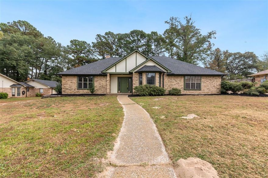 Set in the highly sought-after Wedgewood neighborhood on Tyler’s south side, this home boasts impressive curb appeal and a welcoming layout. Inside, you’ll find an open-concept design featuring 3 bedrooms, 2 bathrooms, and a 2-car garage, along with a dedicated formal dining room and a bright sunroom. The split floor plan provides privacy, with a spacious primary suite that includes dual vanities, a garden tub, and a separate marble walk-in shower. The expansive shaded backyard is fully fenced and offers both a patio and a deck—perfect for entertaining or relaxing with your morning coffee. Recent improvements include numerous updates plus a new roof and gutters. Conveniently located near Tyler’s top restaurants, shopping, entertainment, and churches, this home is ready to welcome its next owner. Come see it today!