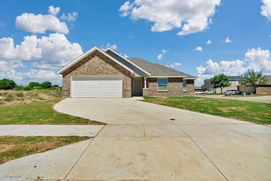 New build listed at the early stages of construction finally completed! This stunning 3-bedroom, 2-bath home features an open-concept floor plan in a corner lot with elegant upgrades throughout. The kitchen boasts granite countertops, stainless steel appliances, and stylish fixtures, seamlessly flowing into the spacious living and dining areas—perfect for entertaining. The primary suite offers a relaxing retreat, while the expansive backyard provides endless possibilities for outdoor enjoyment. Located in a desirable community, this home combinesa beautiful design, comfort, and value. Priced to sell—don’t miss this opportunity! Buyer must meet income requirements. Please call listing agent for information.