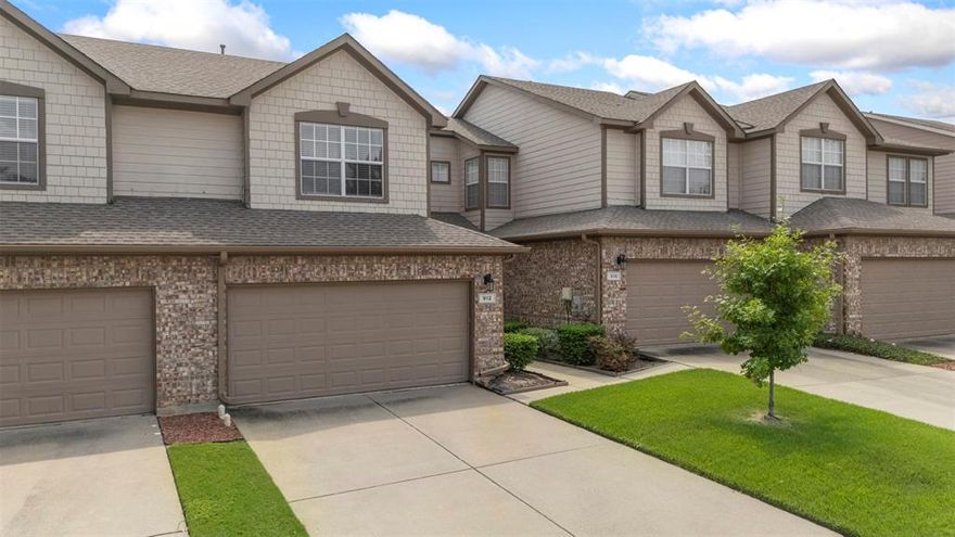 Welcome to this beautifully designed townhome, featuring soaring cathedral ceilings and an abundance of natural light that floods the home through a stunning wall of windows. The spacious, open-concept layout includes a nice size kitchen with white cabinetry and ample counter space, perfect for entertaining. The cozy, private fenced patio and yard offer a tranquil outdoor space to unwind. Upstairs, you’ll find dual ensuite bathrooms, each offering privacy and convenience for family or guests. The primary bedroom boasts dual closets, while the half bath on the main level adds extra convenience. A full-size laundry room with additional white cabinetry ensures practicality and organization. The property includes a 2-car garage and access to community amenities, including a pool, while the HOA maintains both the front and back yards for easy living. Situated in a highly desirable Plano neighborhood, this home is conveniently located near shopping, dining, and major freeways. Don’t miss out on this perfect blend of comfort, style, and location!