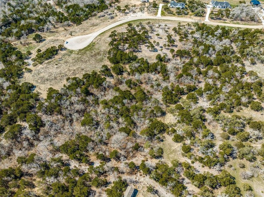 Country living at its finest! Bring your own builder and create the home you’ve always dreamed of on this stunning, heavily treed 2-acre cul-de-sac lot. Nestled among mature trees, this exceptional property offers breathtaking, panoramic views of the surrounding countryside, providing both privacy and a true sense of retreat. Enjoy the peace and beauty of a rural lifestyle while remaining conveniently located just 30 minutes from Fort Worth and Weatherford. The gated community features high-speed internet, underground utilities, and paved roads, offering the perfect blend of modern convenience and serene country charm.Don’t miss this rare opportunity to build your ideal home in a setting that truly has it all.