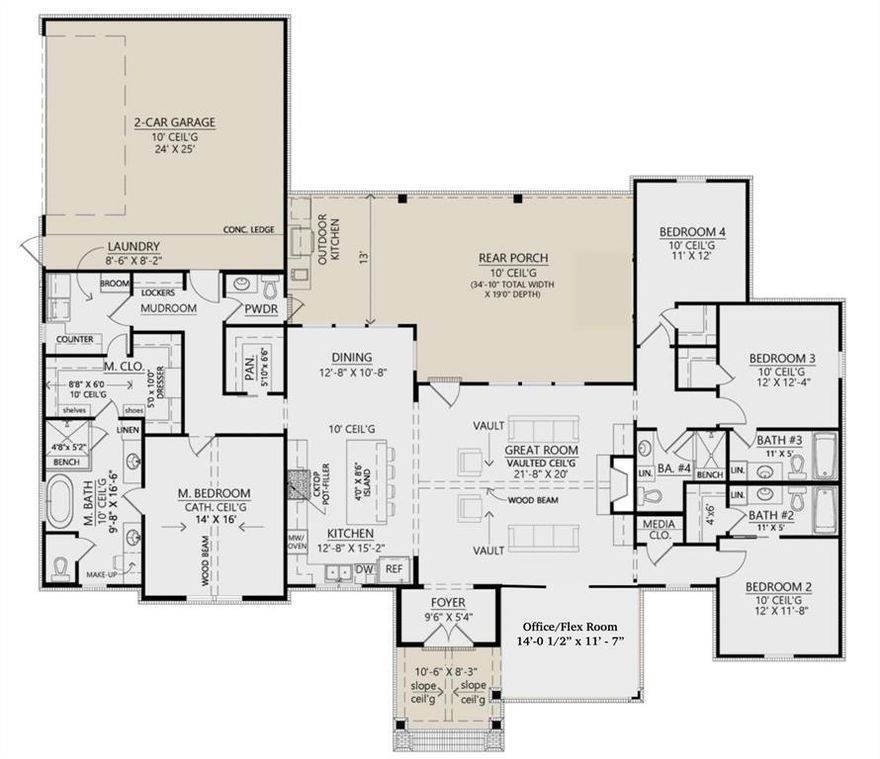 The Rebekah Plan, where spectacular design meets charming character! Spanning 2,675 square feet, Inside, every detail speaks to comfort and versatility 4 spacious beds, 4 full baths, a convenient half bath, & dedicated office or flex. The great room features a vaulted shiplap ceiling, a cozy wood-burning fireplace, & stunning views of the rear porch. The dining room is open to the great room with seamless access to outdoor living, perfect for entertaining or family meals with a view. The kitchen is a chef’s dream, featuring a large center island, custom cabinetry with under-cabinet lighting, a huge pantry, & all the modern amenities one would desire. The owner’s suite offers a luxurious retreat with vaulted ceilings, toe-kick lighting, & a generous walk-in closet. The ensuite bath elevates relaxation with dual vanities featuring lit mirrors, a separate tub, & a spacious walk-in shower. Two more bedrooms each boast their own ensuite, ensuring privacy & comfort for family or guests. This home includes a comprehensive tech package to enhance daily living: security cameras & a smart doorbell for peace of mind, surround sound & wall-mounted TV outlets for easy entertaining, under-cabinet lighting and toe-kick lighting in the master and kitchen, lit mirrors in the master bath, & high-end finishes such as Delta faucets, decorative mirrors, & spray-foam insulation for efficiency. Outdoor Living at Its Best! The back porch is an entertainer’s paradise, featuring an outdoor kitchen to include a grill, sink, & prep area. This porch has plenty of space to savor sunsets, share meals, or simply unwind. Nestled in historic Granbury, Offering rural tranquility with modern conveniences: no city taxes, no water bill, & no HOA. A short drive to downtown Granbury Square provides shopping, dining, culture, & you’re about 15 minutes from Lake Granbury Marina for boating, fishing, and lakeside recreation. Txt keyword ZHBHOME20 to 88000 for Virtual Tour & builder details.