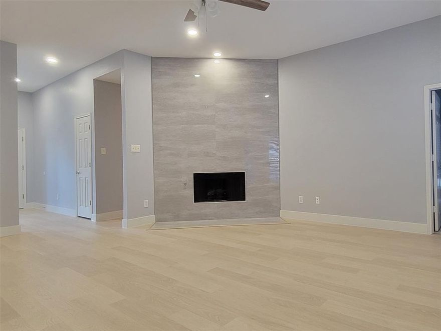 Stunning 4 Bedroom Split Floorplan designed for privacy with a spacious kitchen open to the family room. Freshly painted ceilings, cabinets, and walls in modern designer colors, plus updated lighting fixtures give this home a fresh, contemporary feel. Brand-new flooring throughout and a beautifully remodeled fireplace add the perfect finishing touches. Located in a highly desired neighborhood within walking distance to Boggess Elementary, Murphy Middle, and McMillen High—plus parks, PSA, shopping, and dining just minutes away. This home also features an oversized lot with a side driveway, wonderfully landscaped yard, inviting front porch, and an extended back patio for entertaining. Inside, enjoy a large pantry, spacious laundry room, and stainless refrigerator & dishwasher included. A must-see with stylish updates and a modern finish!