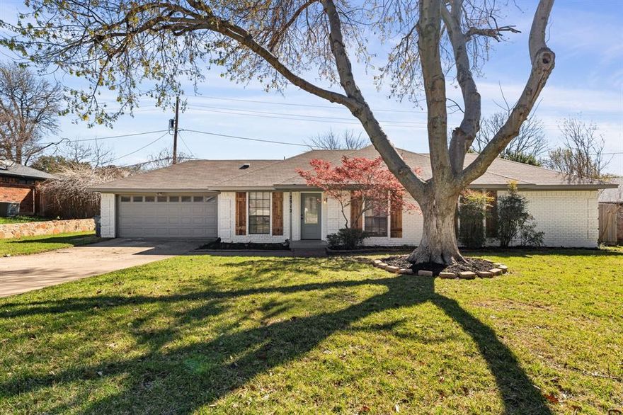 Welcome to this beautifully remodeled home in the highly desirable Grapevine area, where modern updates meet the charm of an established neighborhood. This all-brick charmer has been thoughtfully renovated throughout and truly feels like new, featuring brand-new flooring, fully updated kitchen and bathrooms, and fresh paint both inside and out.

From the moment you arrive, the home's curb appeal stands out with classic brick construction and elegant shutters. Step inside to find bright, inviting living spaces enhanced by updated lighting and an open, comfortable layout designed for both everyday living and entertaining. The fully renovated kitchen is a showstopper, featuring quartz countertops, brand-new stainless steel appliances, and plenty of space for preparing meals and gathering with family and friends.

The spacious primary suite is ready to become your personal retreat, complete with a beautifully updated bathroom that includes a large walk-in shower and a generous closet. Additional bedrooms provide flexibility for family, guests, or a home office.

Step outside to your private backyard oasis, where mature trees provide shade and character—something only established neighborhoods can offer. Enjoy relaxing afternoons by the pool, hosting weekend barbecues, or unwinding after a long day.

Location truly sets this home apart. Just a short walk away, you'll find Grapevine Lake and scenic nature trails, perfect for those who love outdoor activities like walking, biking, and enjoying the water. At the same time, you’re only minutes from the incredible shopping, dining, and entertainment options of nearby Southlake, giving you the best of both worlds.

With its extensive updates, prime location, pool, and access to nature, this home offers a rare opportunity to enjoy comfortable living in one of the most sought-after areas in the Metroplex. Come see why this Grapevine gem is the perfect place to call home.