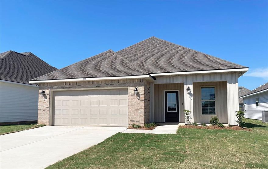 Awesome builder rate and closing cost assistance available (restrictions apply)!  

The FLETCHER V G in The Cove at Villaggio community offers a 3 bedroom, 2 full bathroom, open design.

Features:  double vanity, garden tub, separate shower, linen closet, and walk-in closet in the primary suite, a kitchen island overlooking the dining area, covered front porch, covered rear patio, recessed can lighting, undermount sinks, cabinet hardware throughout, ceiling fans in the living room and primary bedroom are standard, smart connect wi-fi thermostat, smoke and carbon monoxide detectors, post tension slab, automatic garage door with 2 remotes, landscaping, architectural 30-year shingles, flood lights, and more!  

Energy Efficient Features:  a tankless gas water heater, a kitchen appliance package, low E tilt-in windows, and more!