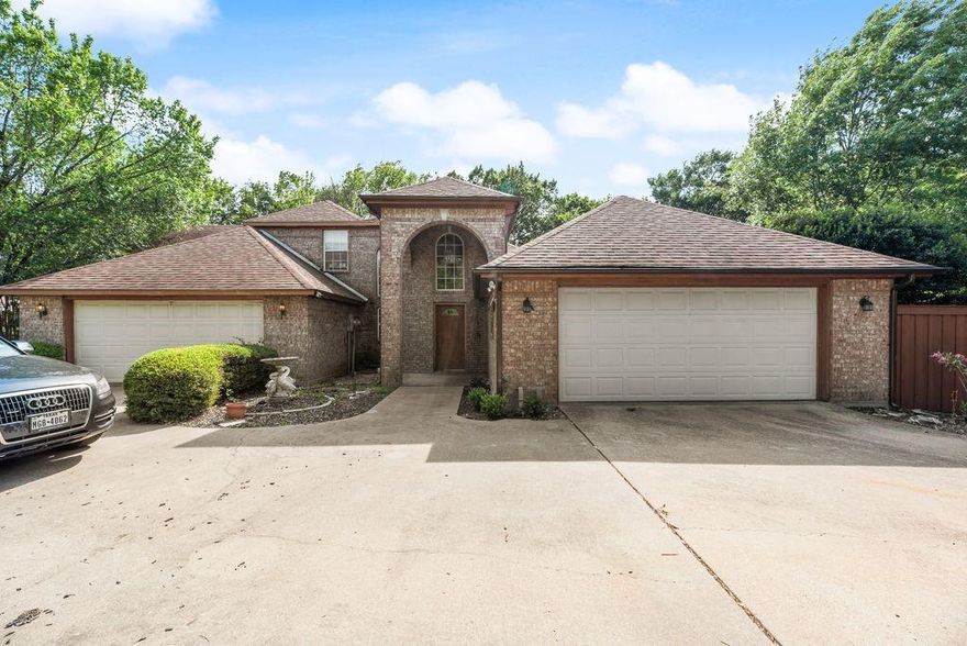 This spacious half duplex offers a flexible and functional layout with 3 bedrooms and 3 full bathrooms. One of the secondary bedrooms is tucked away in its own private wing of the home and even offers the option for a separate entrance, making it ideal for guests, roommates, or multi-generational living. The third bedroom features a closet and charming balcony overlooking the entryway and would also make a perfect office, media room, or additional living space.
The home comes complete with top-of-the-line washer, dryer, and refrigerator included for added convenience. Step outside to enjoy the oversized private backyard filled with beautiful mature trees — the perfect setting for morning coffee on the patio or unwinding after a long day. Storage is abundant throughout, including a spacious upstairs storage room. Come experience all the comfort, versatility, and charm this unique home has to offer!