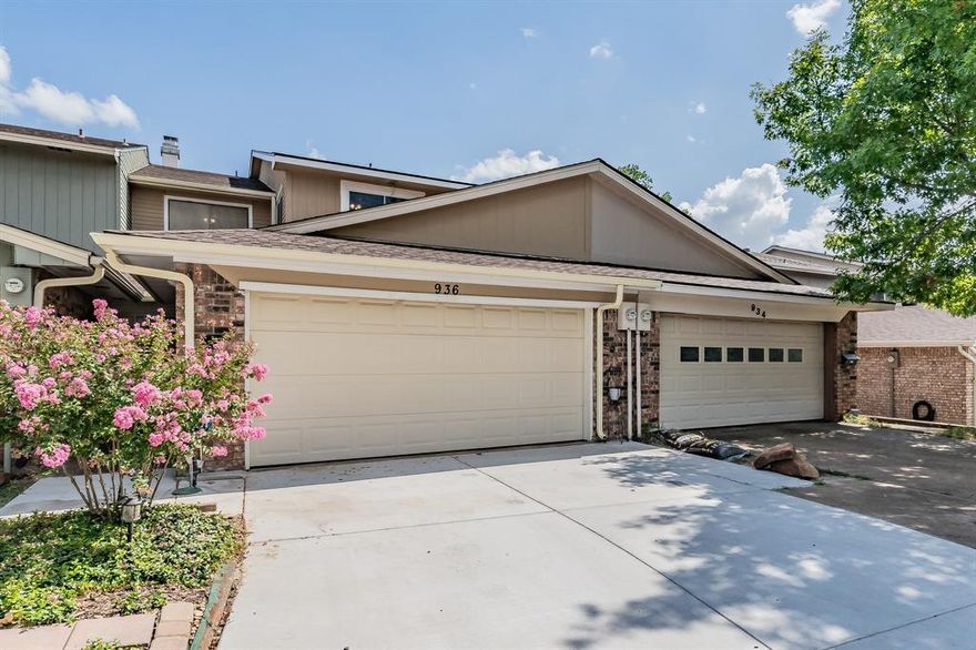 Welcome to this charming and spacious townhome, perfectly situated for easy access to schools and major highways. This beautifully updated home has 3 bedrooms, 2 bathrooms, and a 2-car garage.  The floorplan features 3 bedrooms without an exclusive primary, making it ideal for flexible living arrangements. The nicely updated galley kitchen boasts stunning granite countertops, a stylish glass tile backsplash, and brand-new stainless-steel appliances. The large second-floor game room, ideal for entertaining, includes a wet bar and a decorative fireplace, and can easily be converted into a fourth bedroom. With modernized bathrooms, fresh interior and exterior paint, and a covered patio with a deck perfect for outdoor relaxation, this townhome has no HOA and is move-in ready. Don't miss the opportunity to make this lovely home your own!