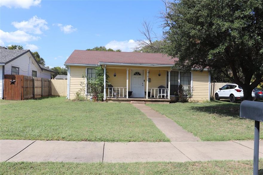 Property has been  a rental.  Great investment property.  Large backyard. Washer and Dryer hook ups are in the Kitchen.  Roof is approximately 3 years old.  Property needs some TLC.