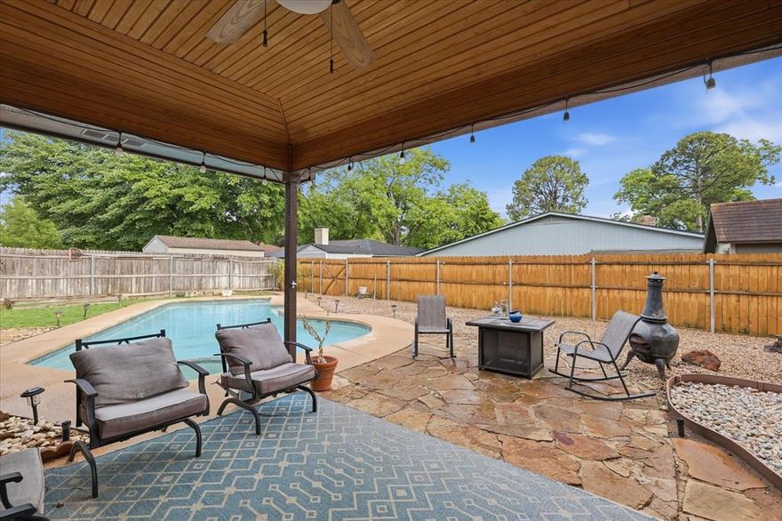 Right in the middle of the Metroplex, a warm welcome awaits after a day’s work or play. Come home to this single-story gem in the highly sought-after HEB area, where convenience, functionality, and lifestyle come together—exactly what today’s DFW buyers are looking for. This move-in ready home features a functional, open layout designed for everyday living and easy entertaining. The spacious living area flows seamlessly into the eat-in kitchen, creating the open-concept feel and natural flow buyers prioritize today. With four generously sized bedrooms, each offering oversized closets, there’s room for everyone plus flexibility for a home office, playroom, or guest space. Step outside and enjoy a private backyard built for Texas living with a pool and spa—one of the most desirable features in DFW—perfect for relaxing or entertaining year-round. The patio extends your living space for outdoor dining and gatherings. Location is everything, and this home delivers. Situated in the heart of HEB, you’re just minutes from top-rated schools, dining, shopping, medical facilities, and major highways, offering unbeatable convenience and accessibility. Buyers today are prioritizing established neighborhoods with strong location, and this one checks every box. Major system updates provide peace of mind and long-term value, including a NEW ROOF (2025), new electrical panel (2025), re-lined sewer drain line, NEW WINDOWS throughout, re-insulated and sealed attic for improved energy efficiency, new flooring in bedrooms and main living areas, new pool pump (2024) and filter (2024), updated landscaping in front and back, and new side fencing (2025). In a market where buyers have options, homes that offer condition, location, and lifestyle—especially with a pool and major updates—stand out, and this one delivers. Several items convey at closing, adding even more value to an already exceptional opportunity