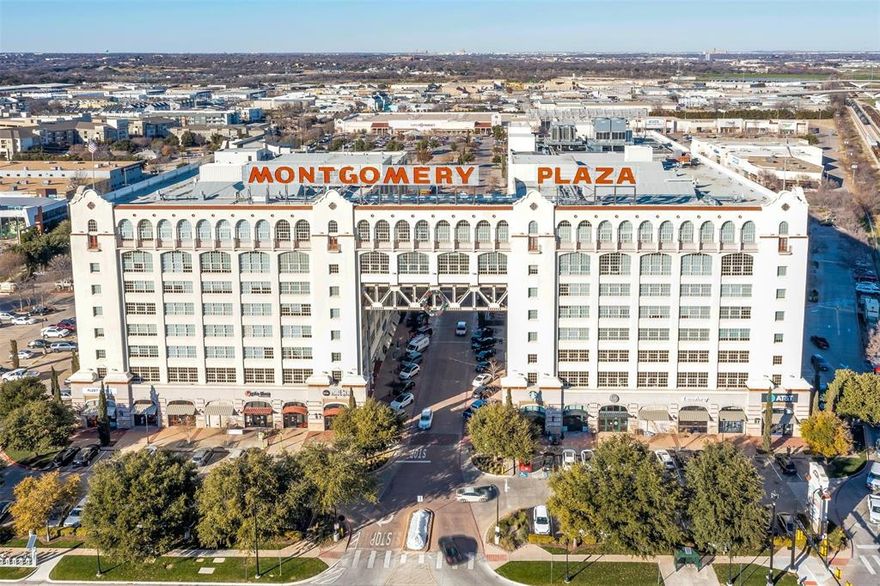 WOW! Once you step into the heart of Fort Worth’s vibrant W. 7th district with this breathtaking 2-bedroom, 2.5-bathroom condo boasting unmatched views of Downtown Fort Worth, you know you are HOME. Rich hardwood floors flow throughout the open-concept kitchen and dining area, where granite countertops, stainless steel appliances, and elegant dark wood cabinetry create a modern, sophisticated ambiance. The updated living-bar-office area offers a front-row seat to the city skyline! The spacious owner’s suite features a spa-inspired bathroom with a large walk-in closet. Thoughtfully designed for privacy, the split guest bedroom includes its own fabulous en-suite bath and walk-in closet. Whether you love the excitement of Sundance Square, W. 7th, and the Cultural District, high-end shopping, fine dining, and nightlife or prefer retreating to your serene space, this condo delivers the best of both worlds. Montgomery Plaza’s resort-style amenities include a huge third-floor pool deck with cabanas, grill stations, fire pits, and cozy seating areas. Stay active in the newly remodeled fitness center or enjoy entertainment in the community theater room. Whether you are a professional, downsizer, or upgrading to the condo life-you will fit right in-there is something here for everyone! Investors-we got you! Consider resale value, demand for rentals, and future development plans in the area! Montgomery Plaza allows as short as 6 months for potential tenants! Dog parents-say less! The walkability of this area is unbeatable-condos with proximity to Trinity Trails are in high demand! New condo owner gets two assigned parking spaces in covered garage. Live the luxury lifestyle you  and yours deserve—don’t miss out on this incredible opportunity! Make this Your New Home Today!