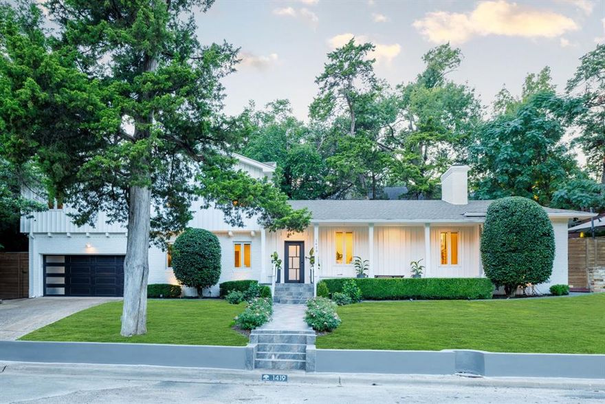 This fully renovated Kessler Park home showcases striking curb appeal in one of Dallas’ most desirable neighborhoods. Taken to the studs in 2010 and thoughtfully updated since, the home features new energy-efficient windows, smooth walls with fresh paint, LED lighting, and luxury vinyl flooring throughout. The chef’s kitchen shines with over $75K in upgrades, including custom cabinetry, semi-precious stone counters, premium appliances, and a large island. The living and dining areas are elevated with designer furnishings, statement lighting, and signature finishes. Furniture remains with the home (excluding certain art pieces). Two primary suites each offer spa-inspired baths, Euroto smart toilets, and custom closets, while a third ensuite bedroom provides comfort for guests. Outside, a private backyard oasis awaits with a resort-style pool (new heater & equipment), lush landscaping, and furnished lounge spaces ideal for entertaining. Additional updates include luxury gutters, fencing, exterior stain, and a refinished garage with storage. Designed by renowned architects David Braden & Harold Prinz, this residence is both a rare architectural showpiece and a turnkey modern sanctuary. Minutes from Bishop Arts, Stevens Park Golf Course, and downtown Dallas, this home offers a rare blend of architectural refinement, modern luxury, and everyday livability. Secure a rare piece of Dallas architectural excellence in one of the city’s most timeless neighborhoods. Please see docs for full list of upgrades.